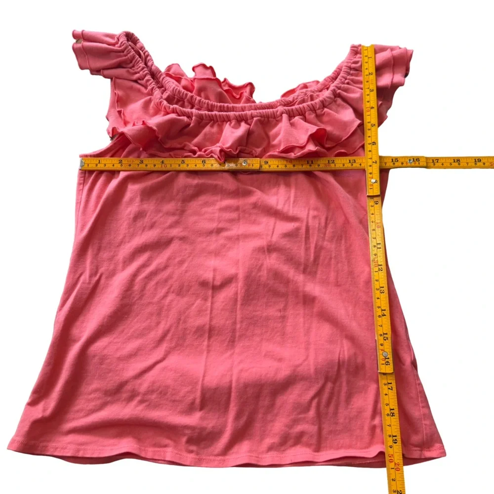 Riley & Rae Coral Ruffled Blouse - Picture 6 of 6